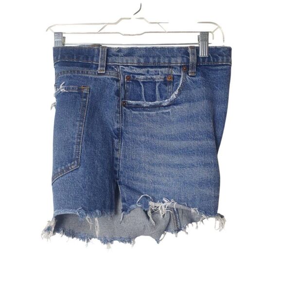 Abercrombie & Fitch Womens Cutoff Denim Shorts 14 High Rise Curve Mom Love - Picture 4 of 5